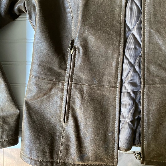 genuine leather jacket • brown - Picture 2 of 5